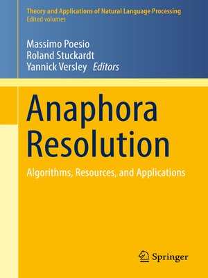 cover image of Anaphora Resolution